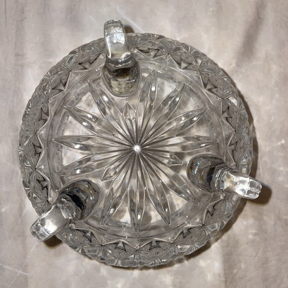 Hofbauer Lead Crystal Butterfly Papillon Bowl 3-Footed 4.5x6" Antique - Picture 6 of 10